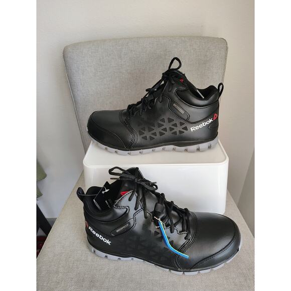 Reebok Men's Work Sublite Cushioned Mid Allow Toed Boots - Picture 1 of 8